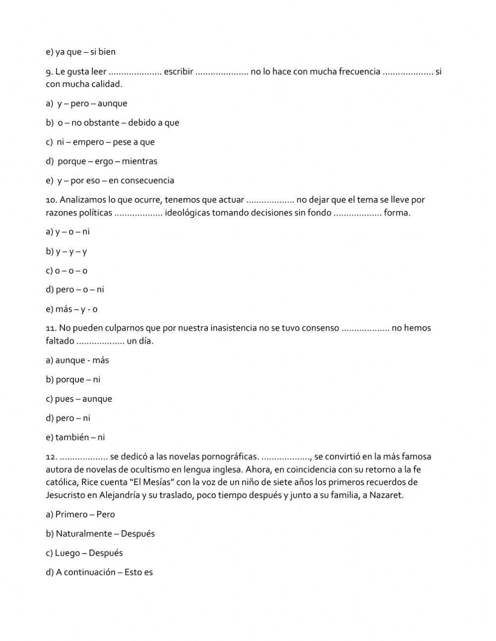 Conectores textuales 3