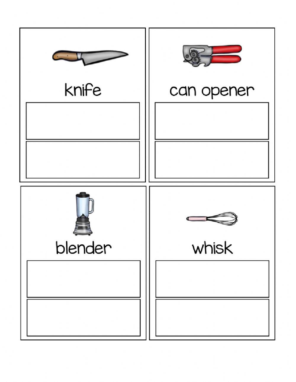 Typing - Kitchen Items