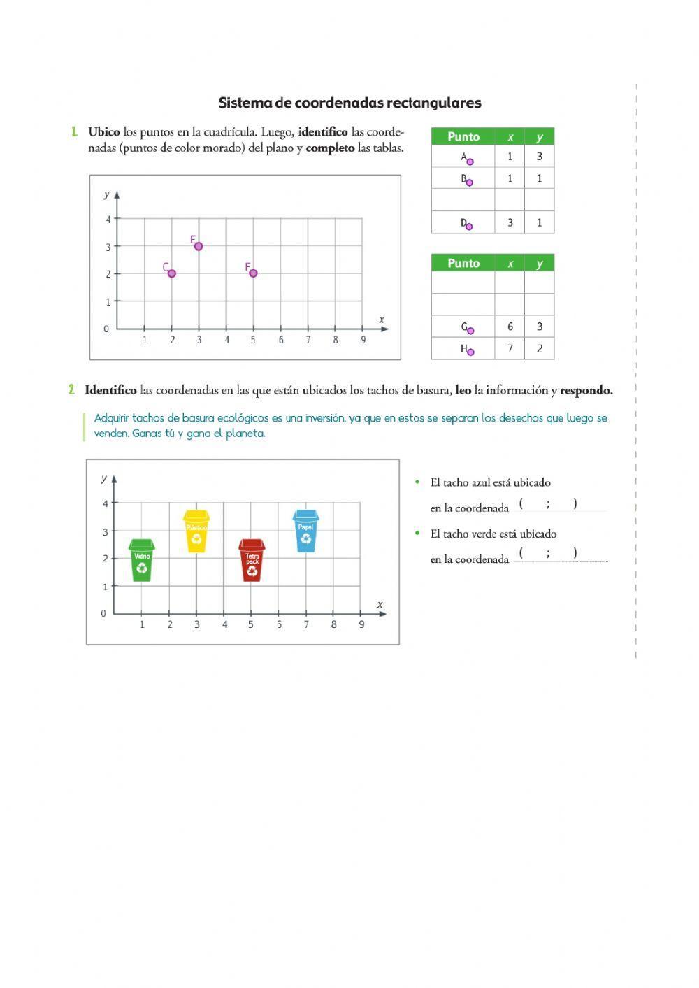 Sistema de coordenadas rectangulares II