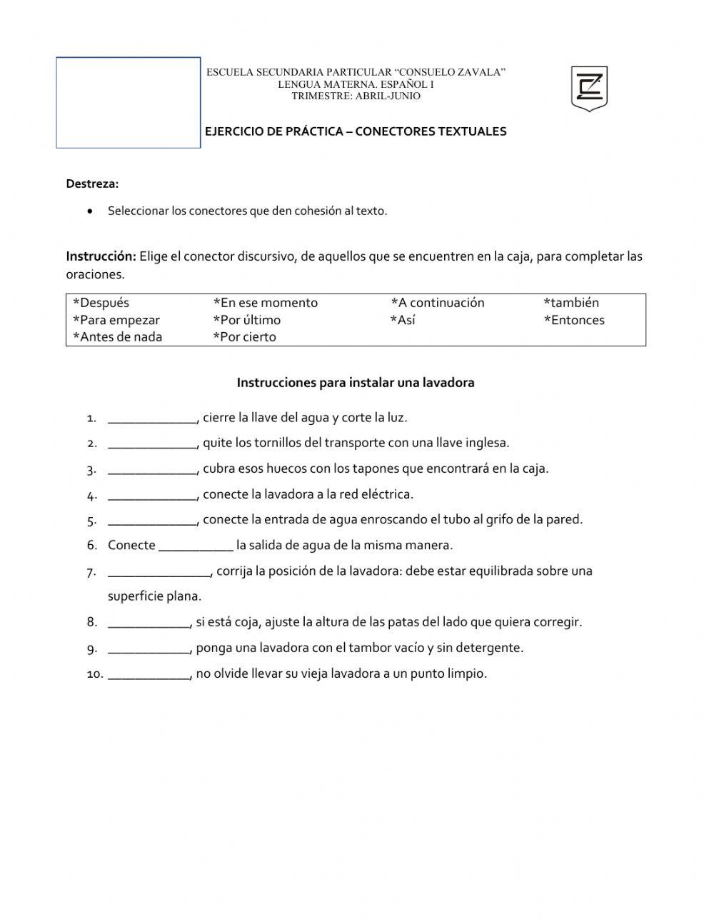 Conectores en un texto 2