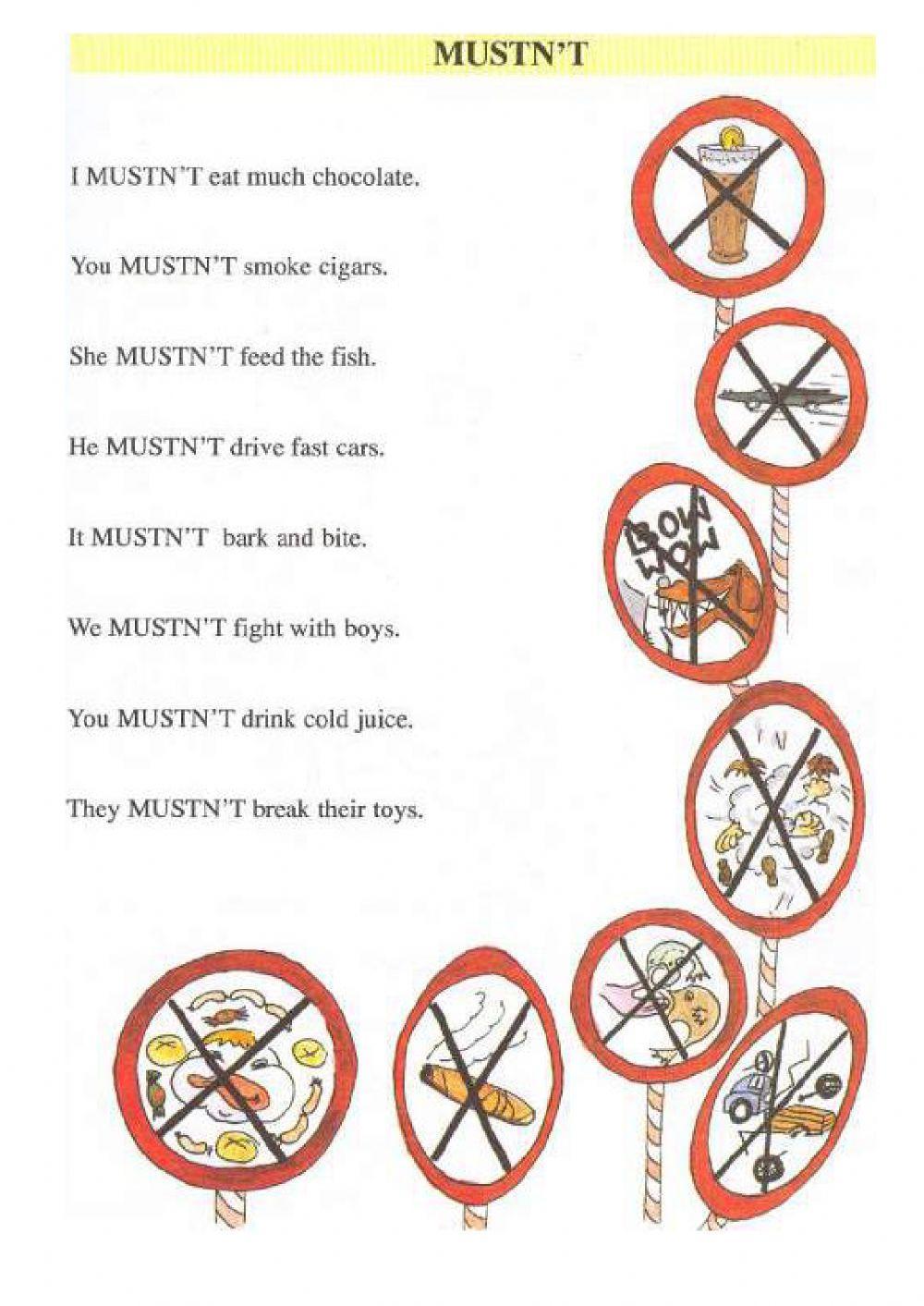 Unit 17. must-mustn't