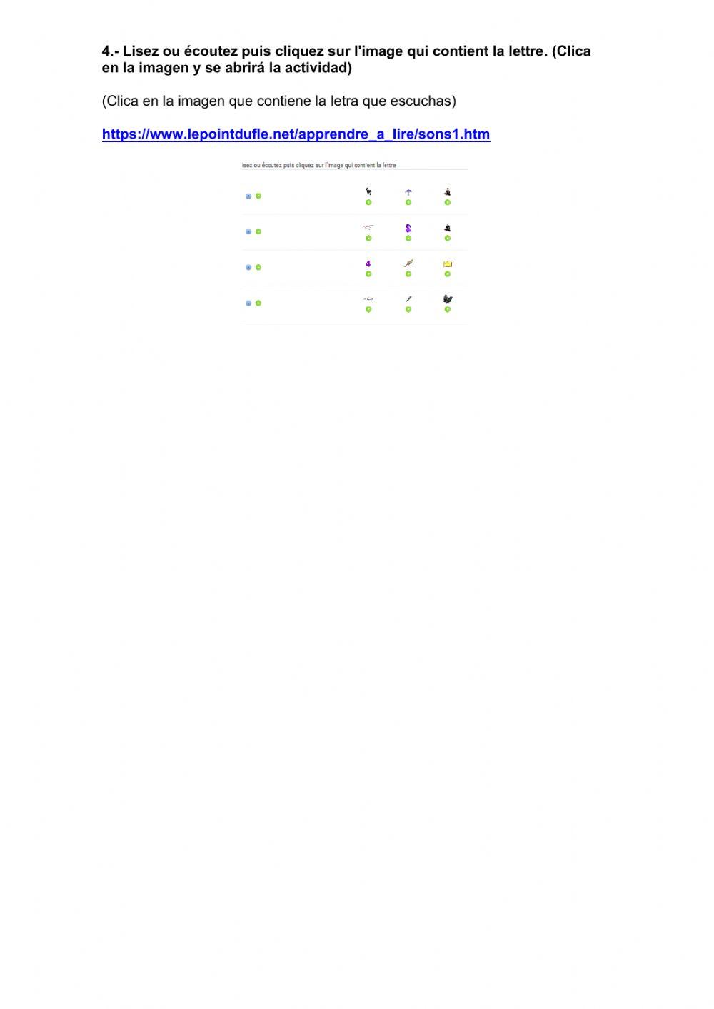 El abecedario - comprensión oral