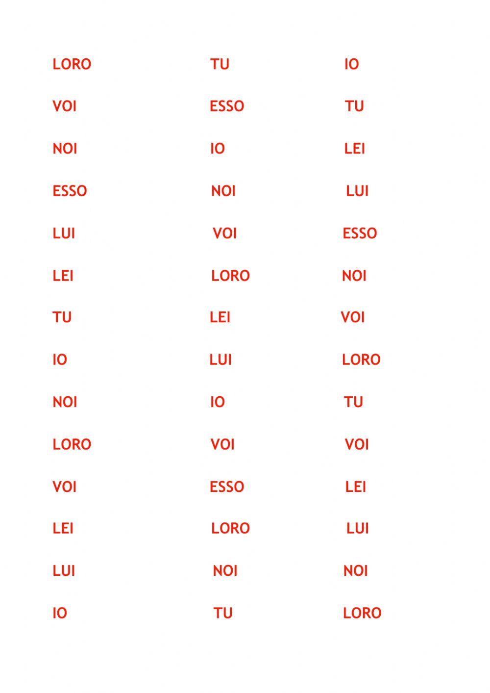 Pronomi Personali Inglese