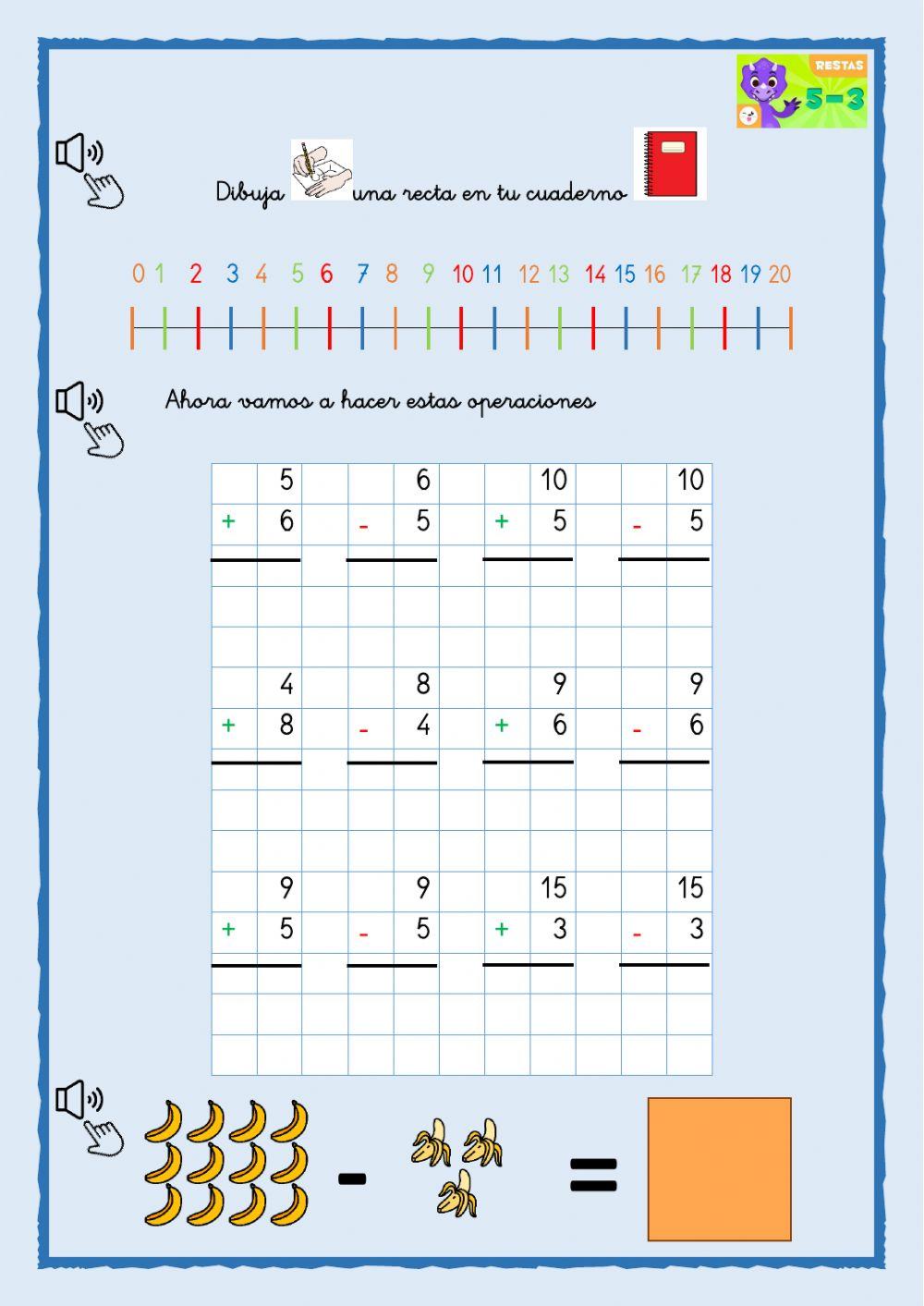 Sumas y restas hasta 20