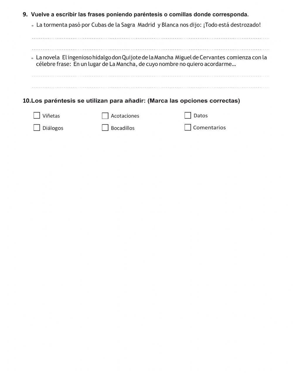 Repaso lengua tema 10