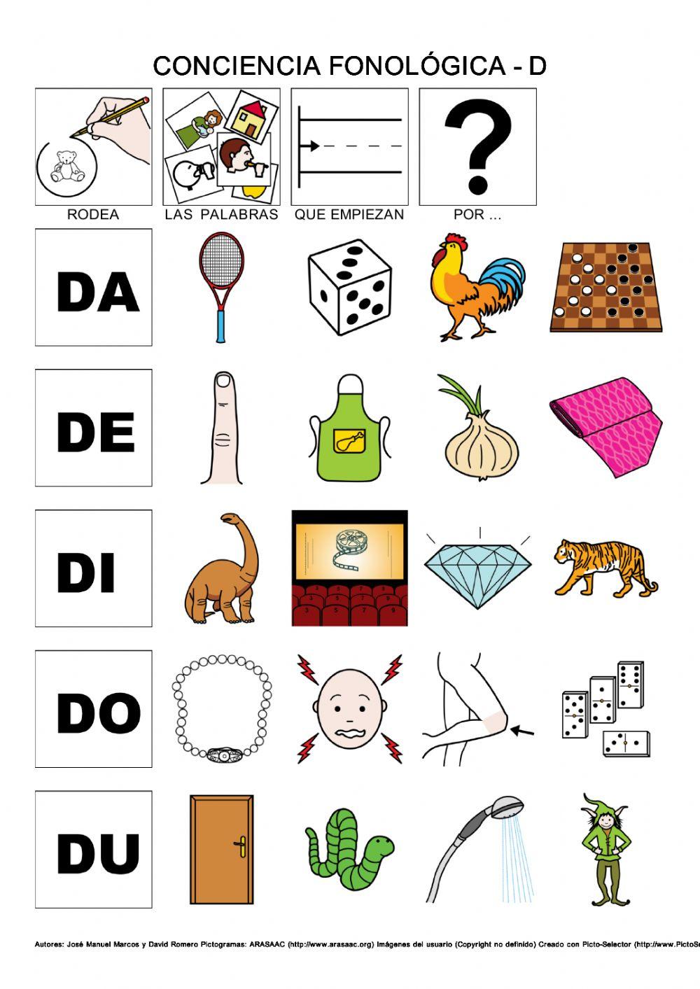 Conciencia fonológica D