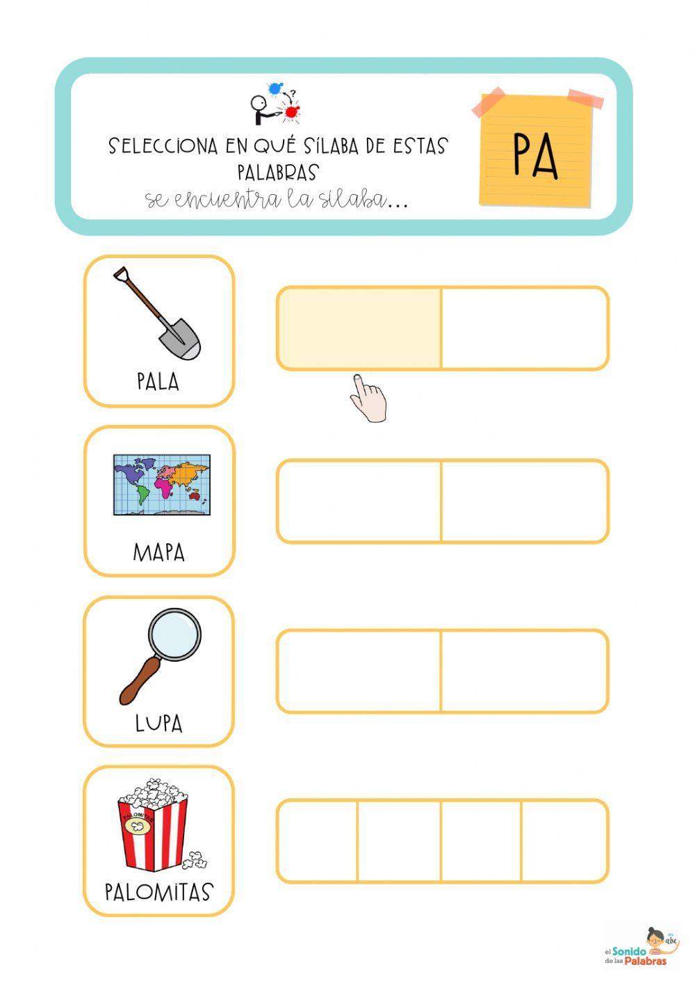 FONEMA P - Conciencia Silábica FONEMA P - Conciencia Silábica