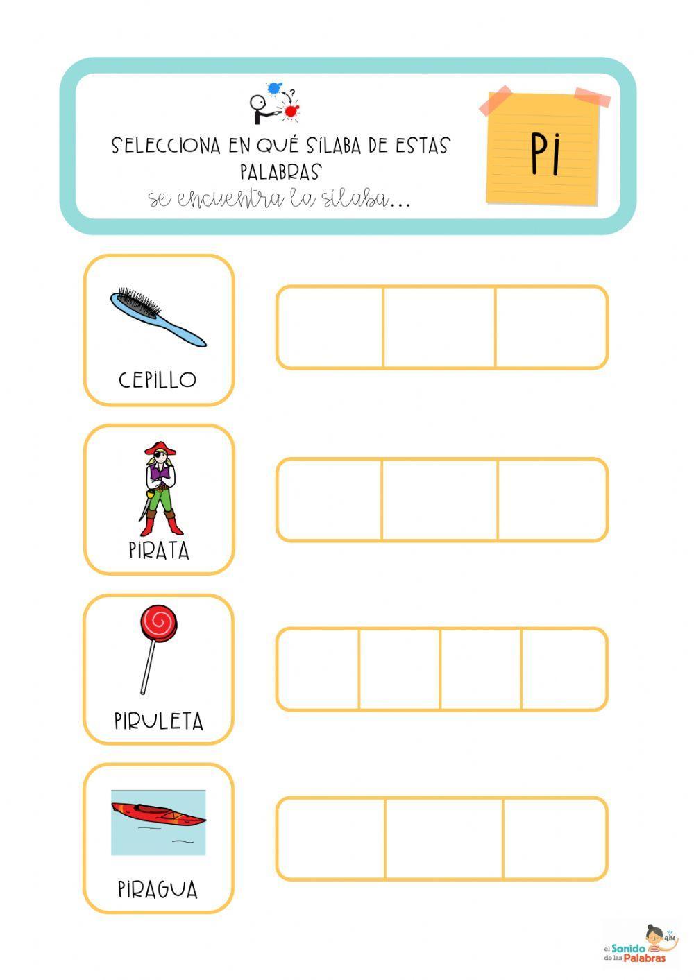 FONEMA P - Conciencia Silábica FONEMA P - Conciencia Silábica