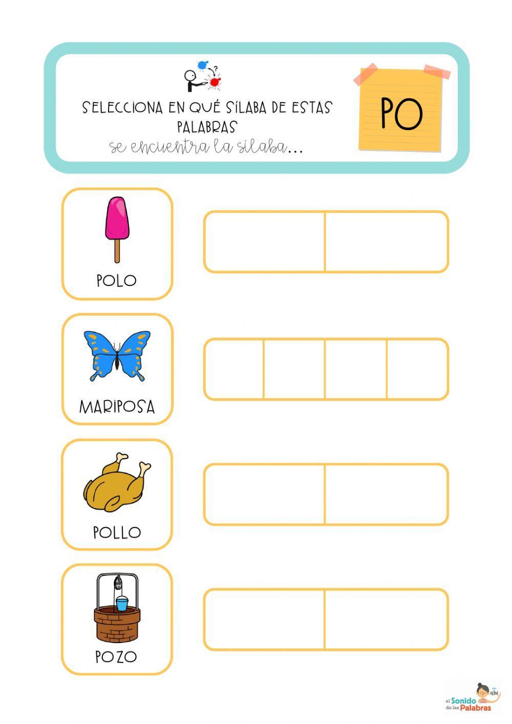 FONEMA P - Conciencia Silábica FONEMA P - Conciencia Silábica