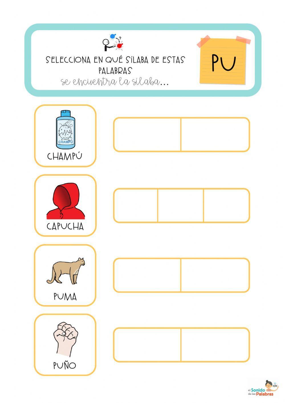 FONEMA P - Conciencia Silábica FONEMA P - Conciencia Silábica