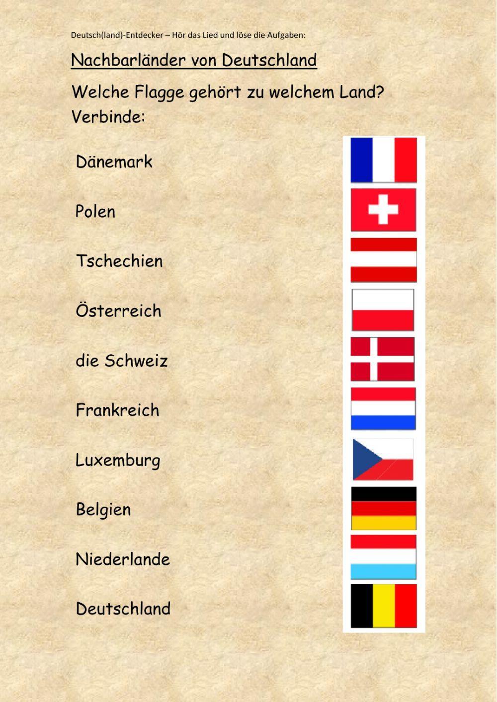 Flaggen Nachbarländer von Deutschland
