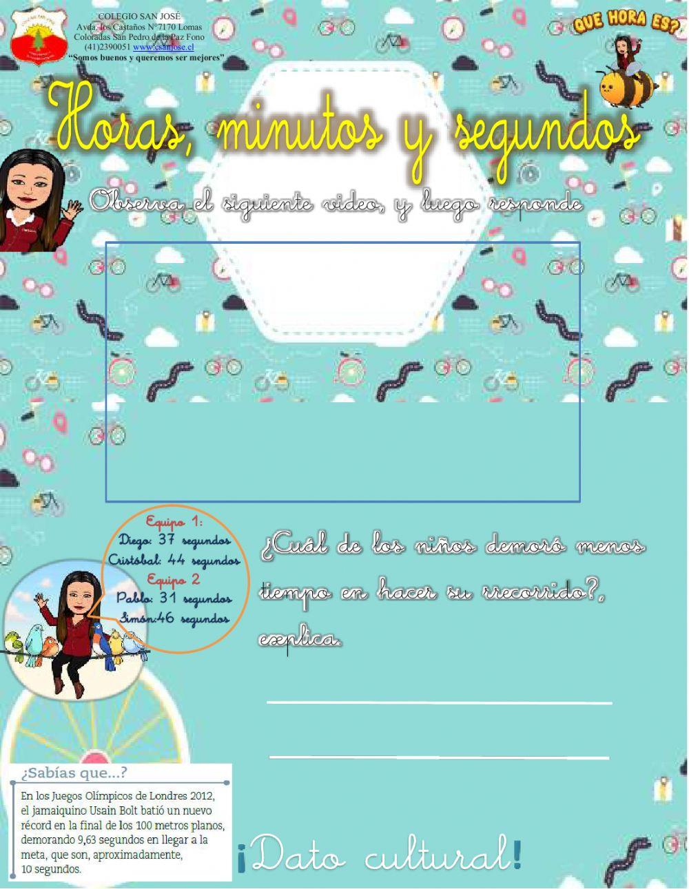 Horas, minutos y segundos