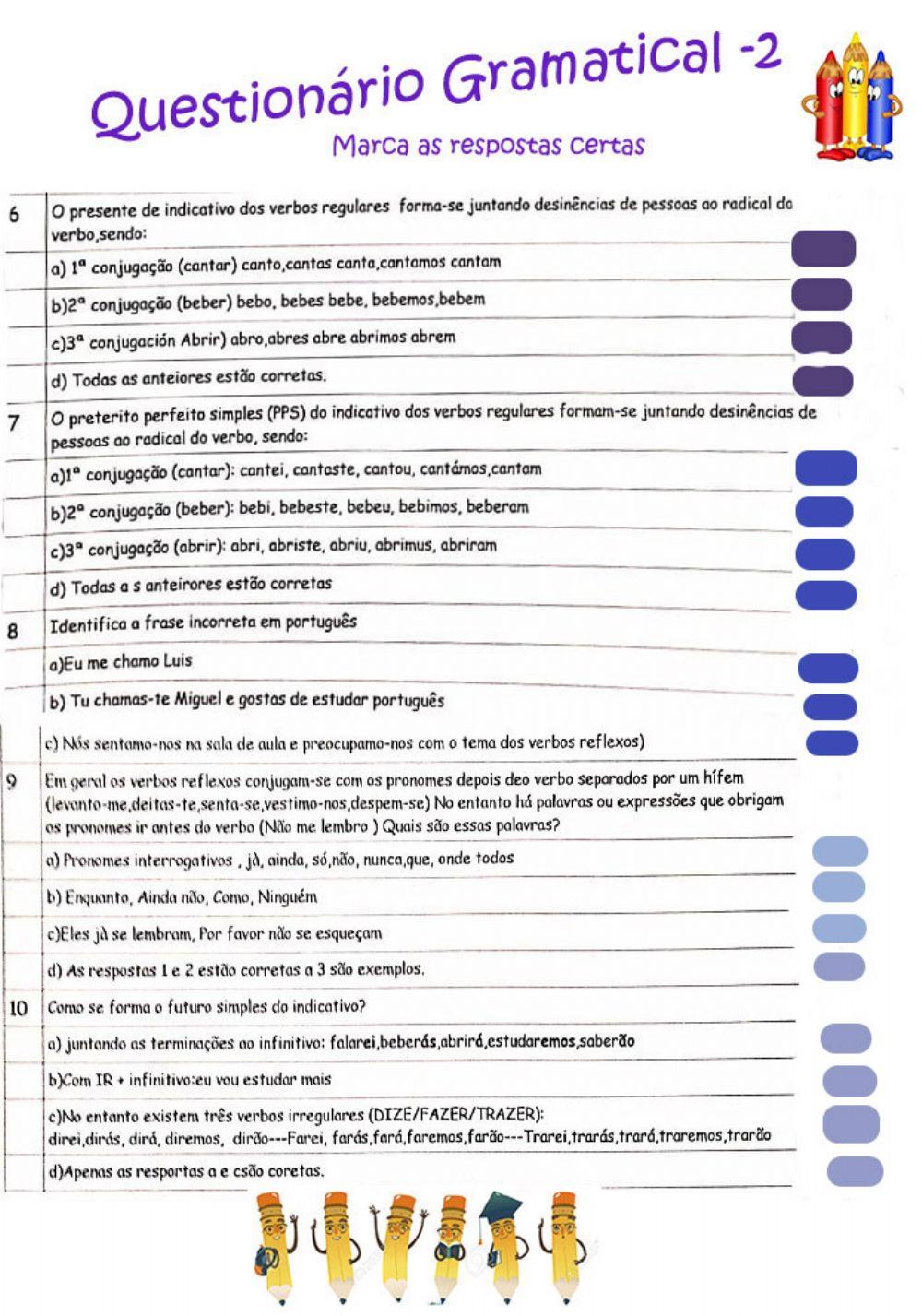 Questionário Gramatical-2