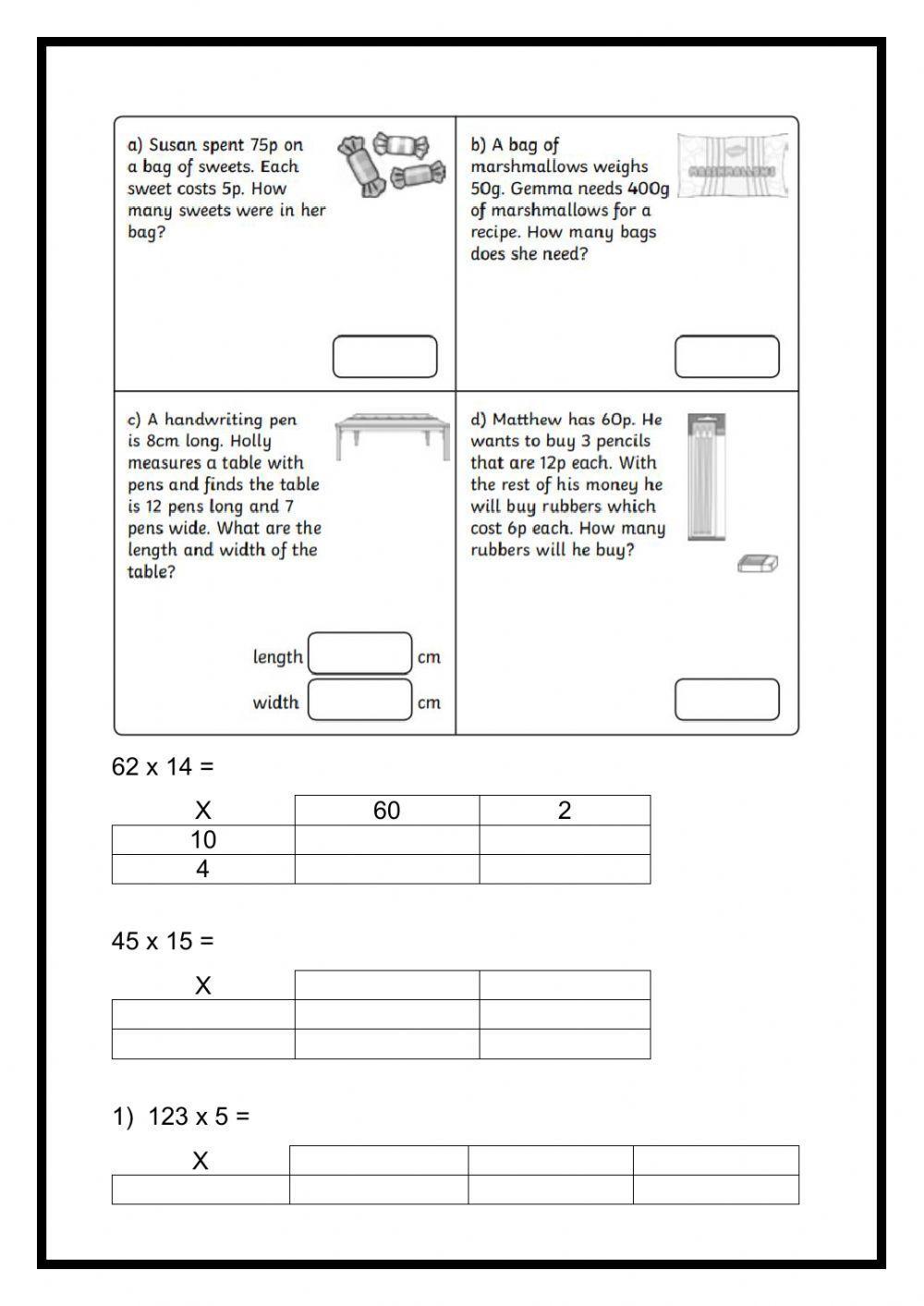 Multiplication and Division Test