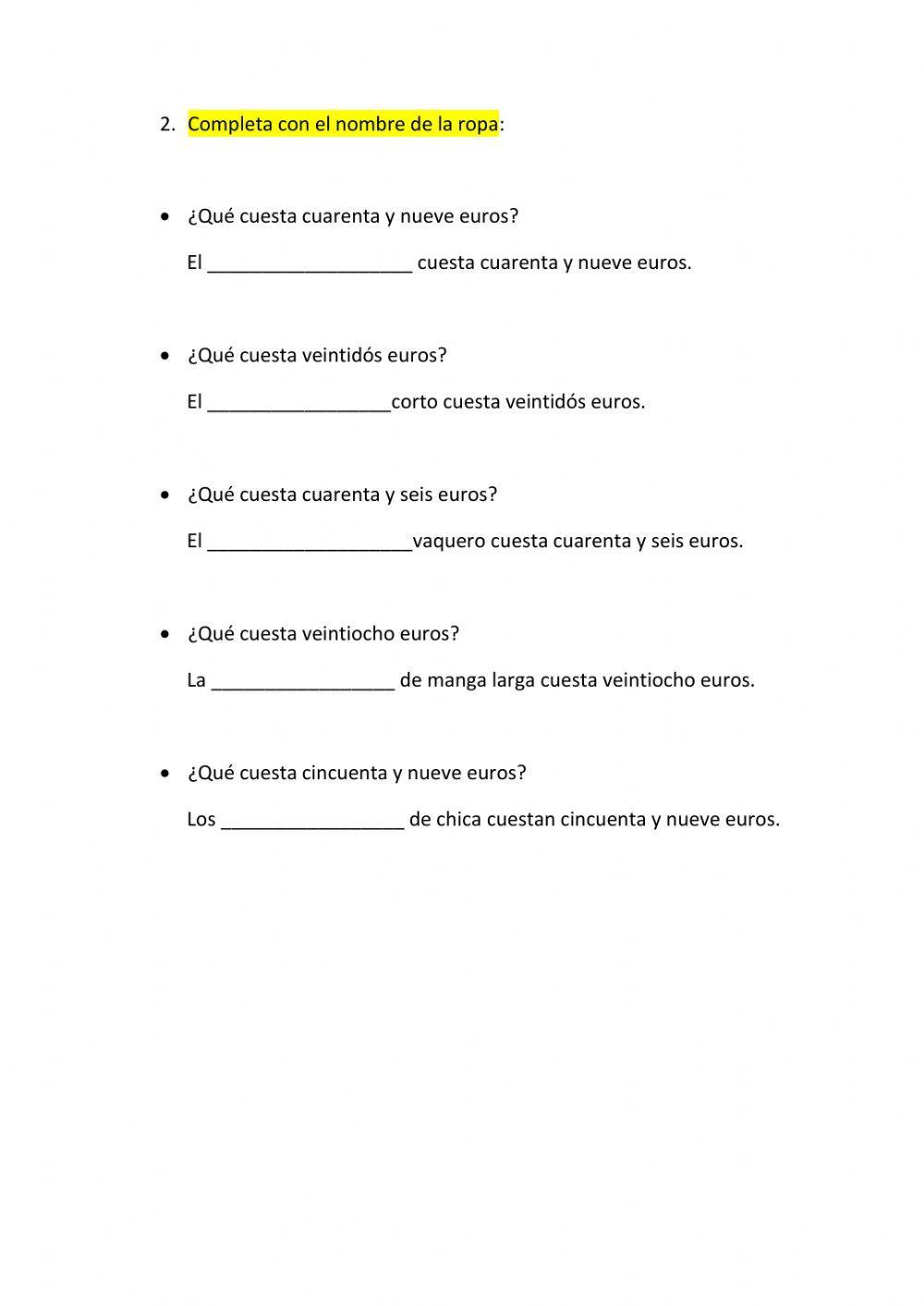 ¿Cuánto cuesta...?