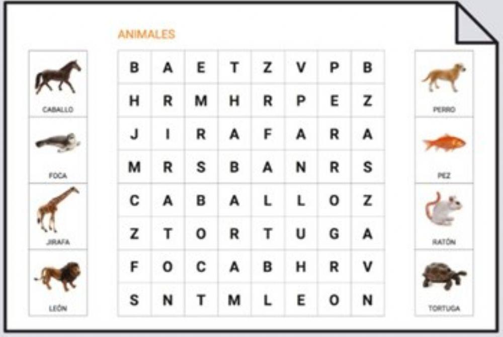 Sopa de letras para niños