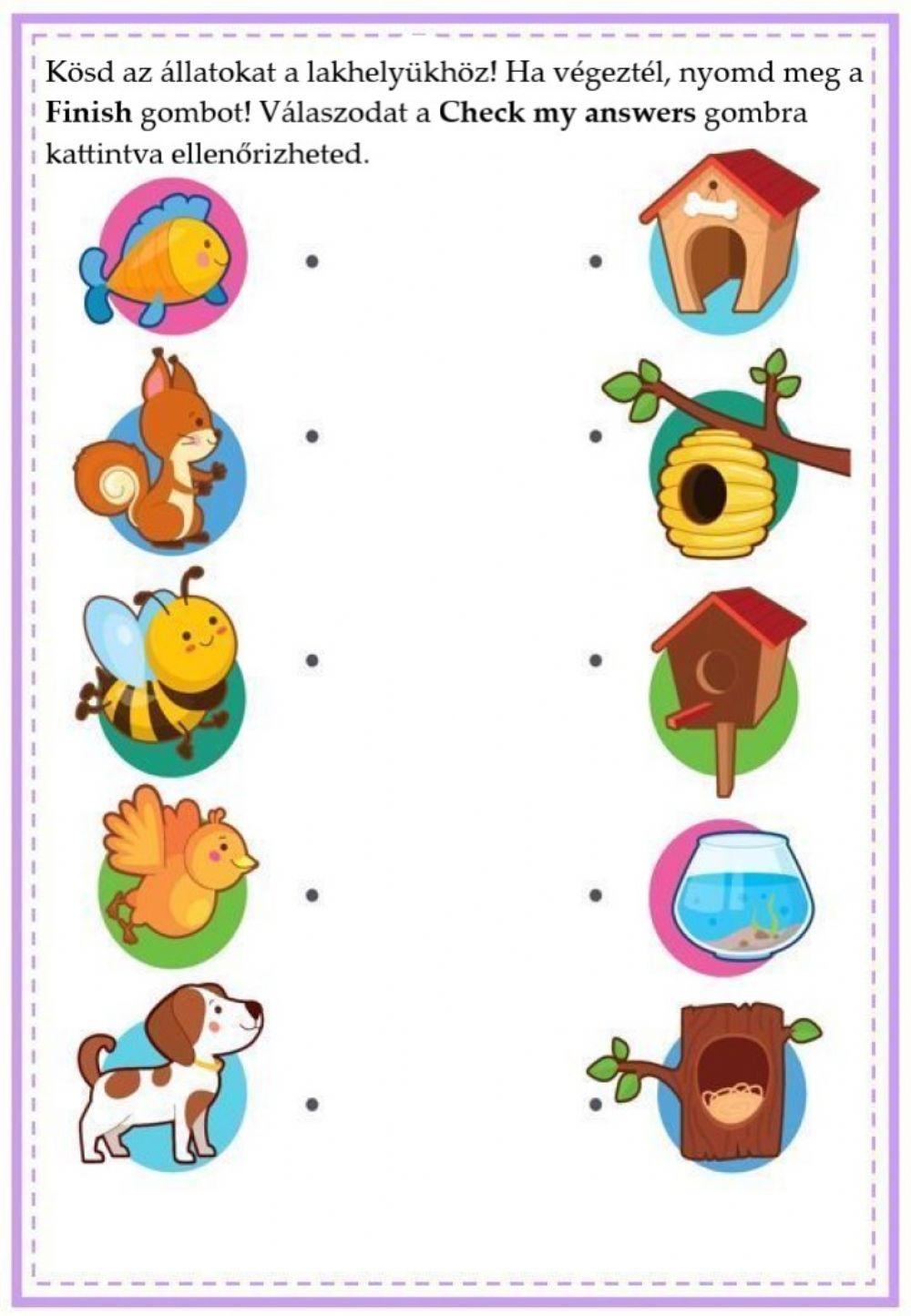 Állatok és lakhelyük