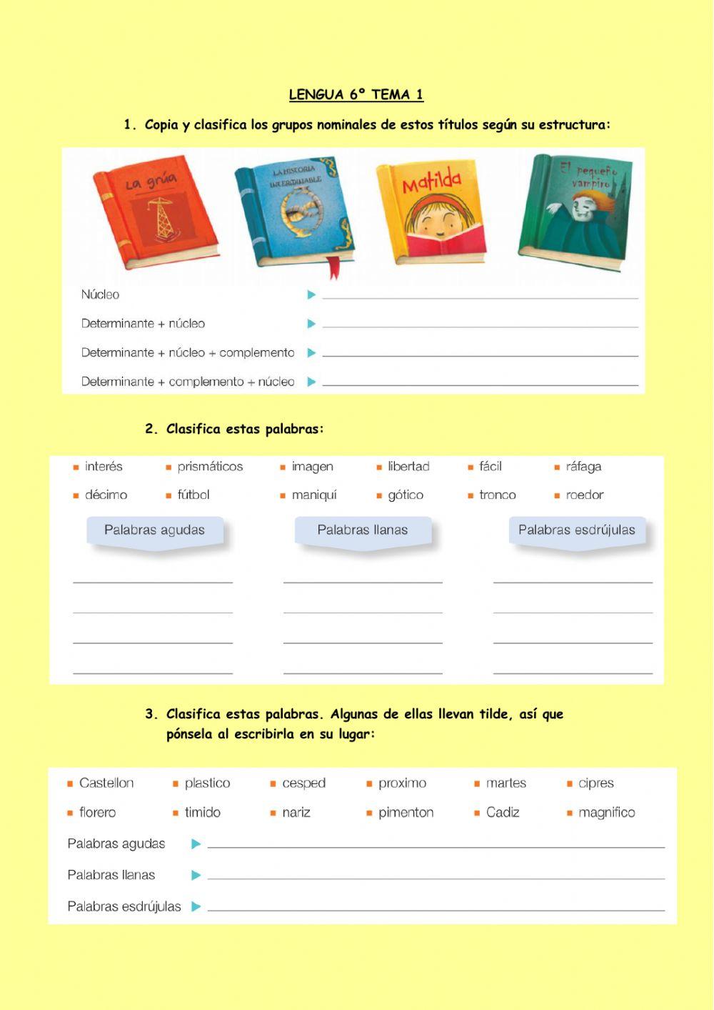 Lengua 6º tema 1