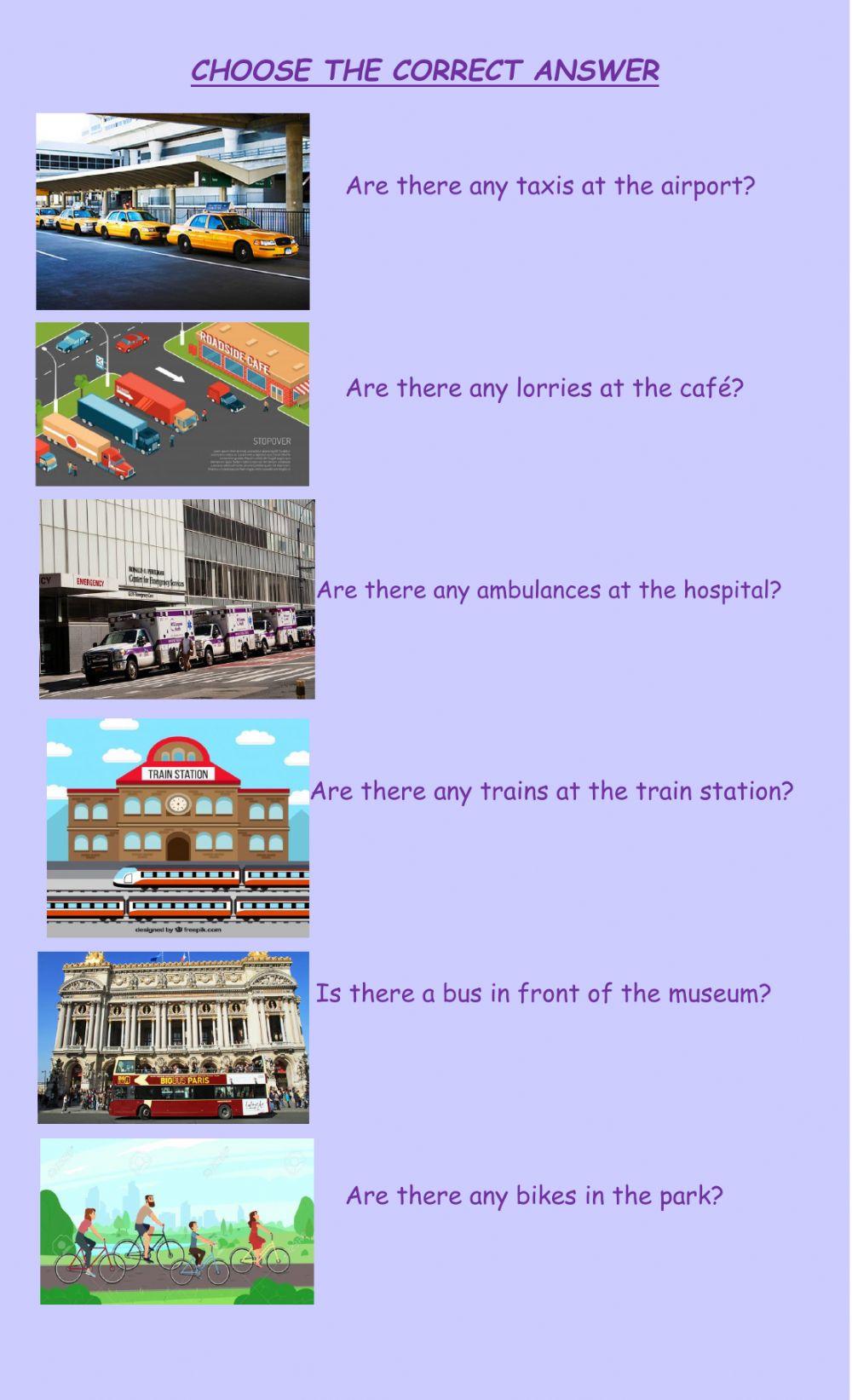 Places in town-there is -there are