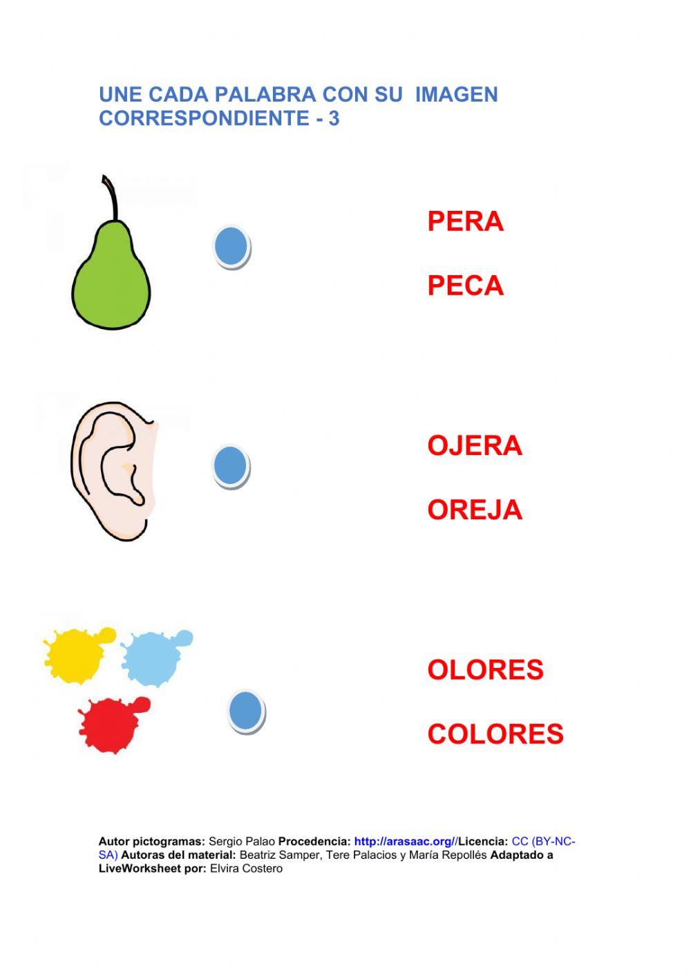 Une cada palabra con su imagen - 3