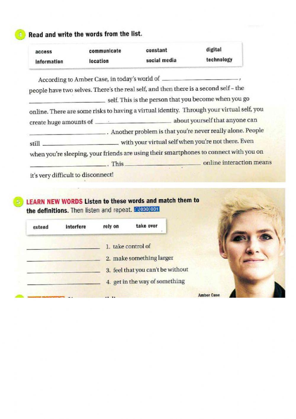 Unit3 Vocabulary and Speaking TP8: 3rd 4th year