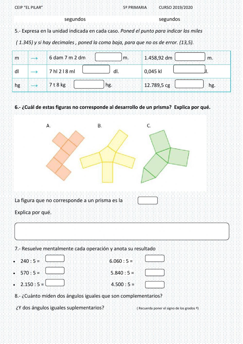Repaso de matemáticas