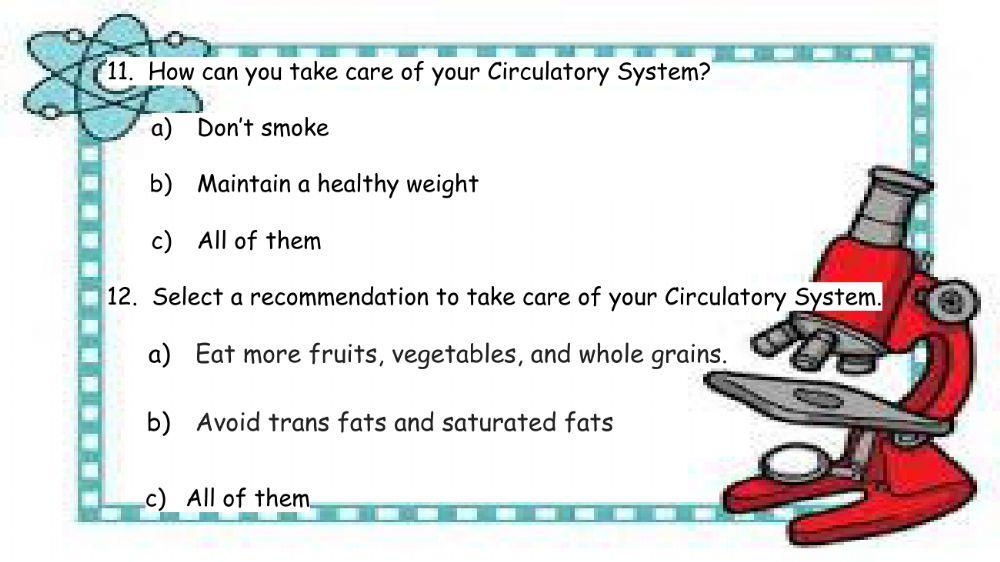 Circulatory System quiz