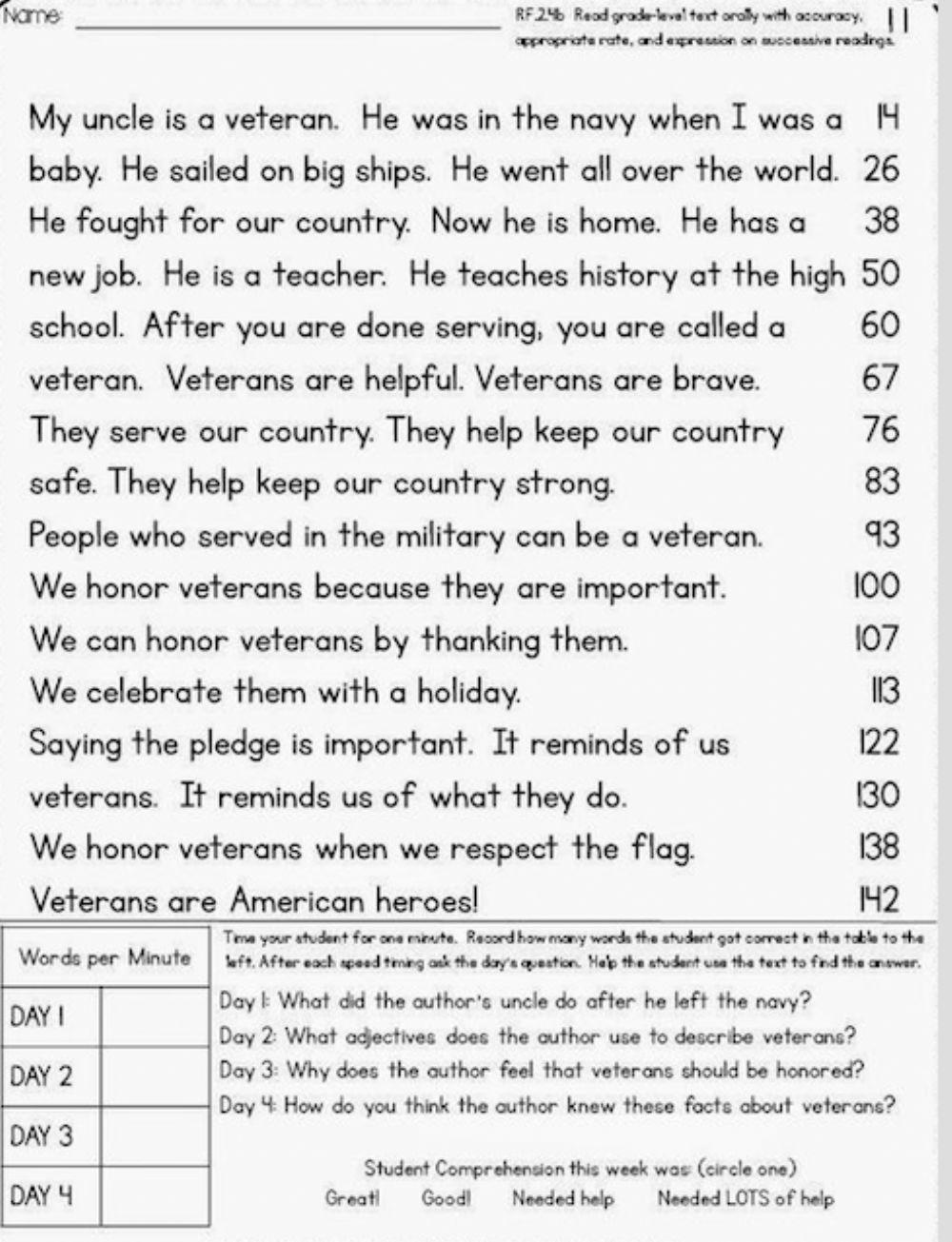 Reading Comprehension-Veterans