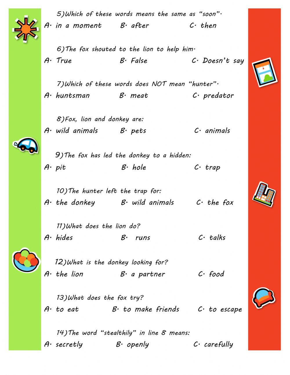 The Donkey, the Fox and the Lion