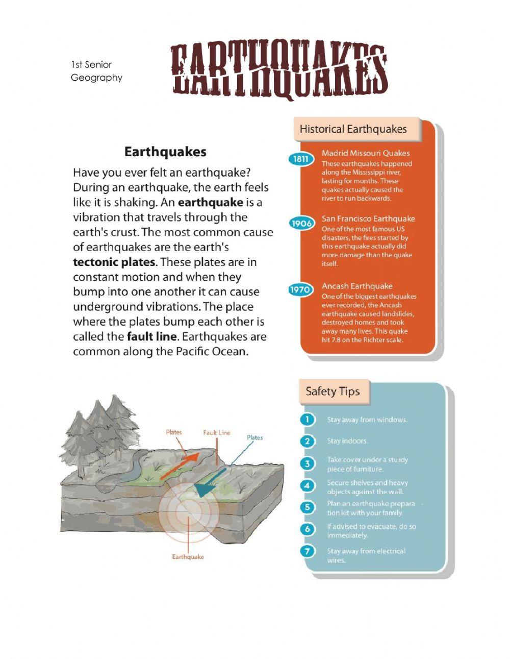 61 earthquakes