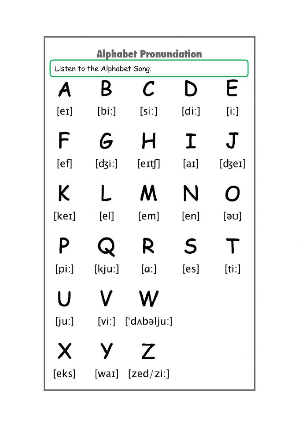 Alphabet Pronunciation