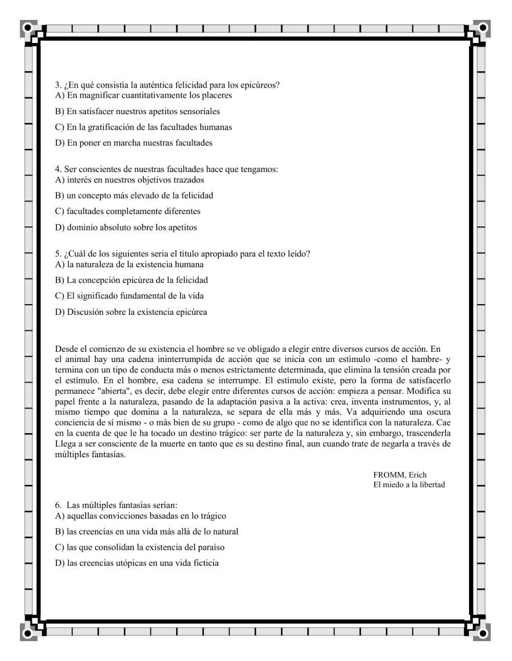 Prueba saber filosofía 9
