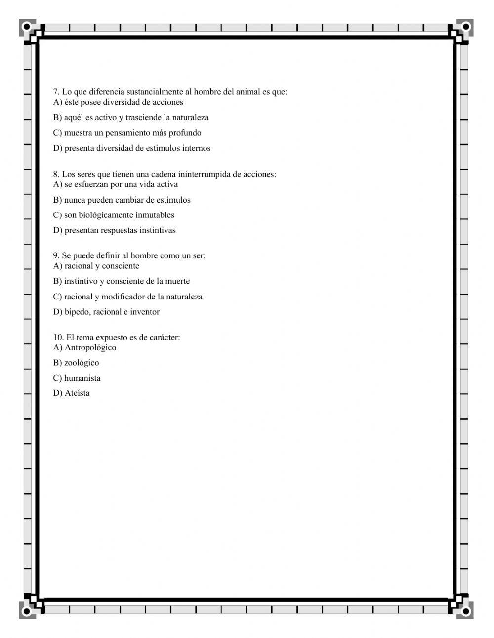 Prueba saber filosofía 9