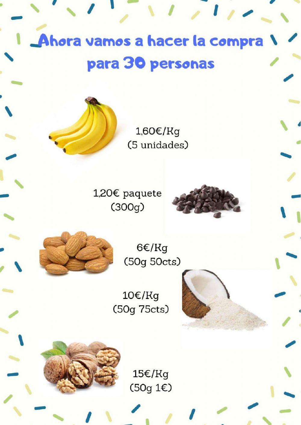 Adaptar cantidas y comprar