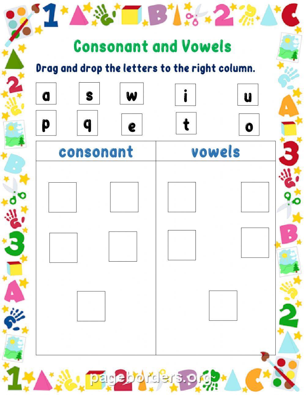 Consonants and Vowels