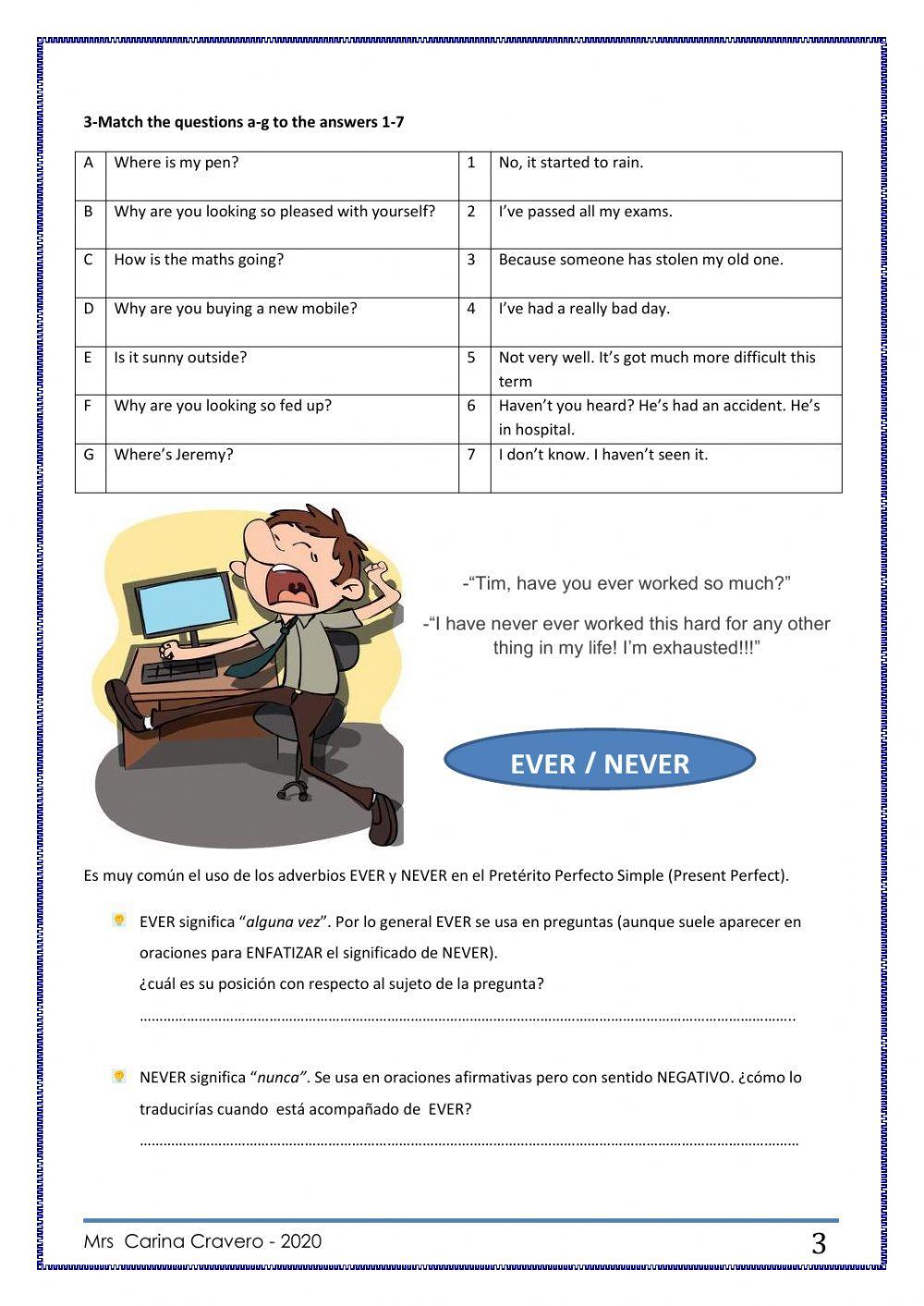 Present perfect simple with ever-never