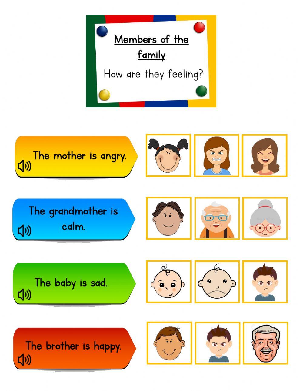 Family members and emotions