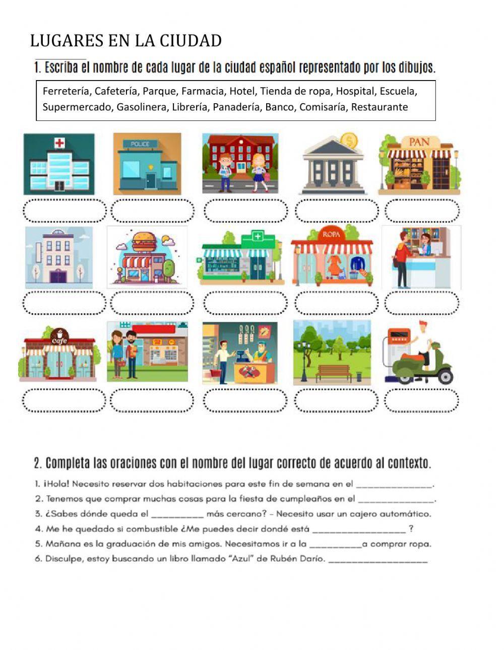 Lugares en la ciudad