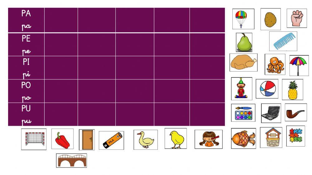 Palabras que comienzan por la letra P