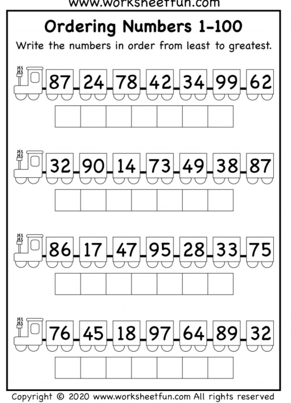 Ordering Numbers 1100 Worksheet 1 1222 Sasha Gill