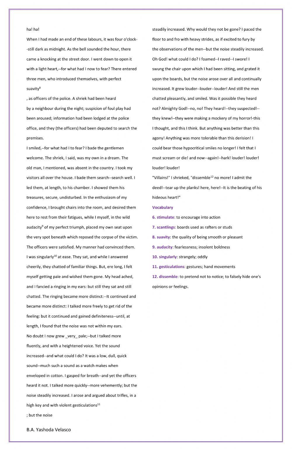 Reading comprehension