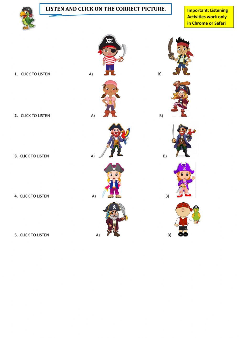 Pirates listening activity