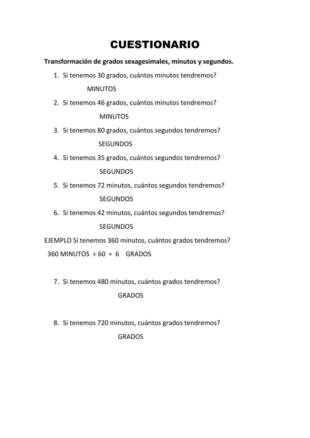 Grados sexagesimales