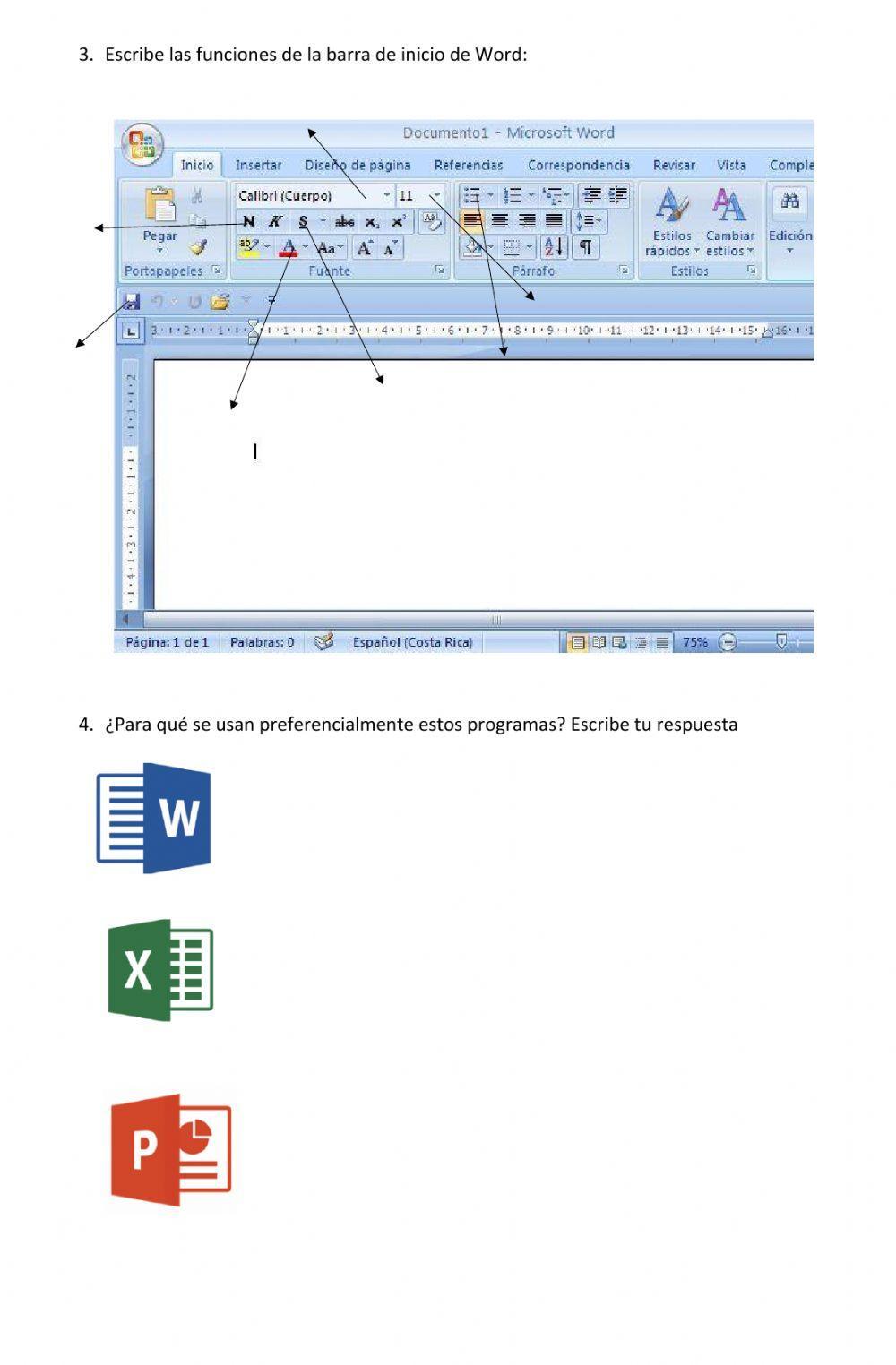 Cuestionario informática Cuarto