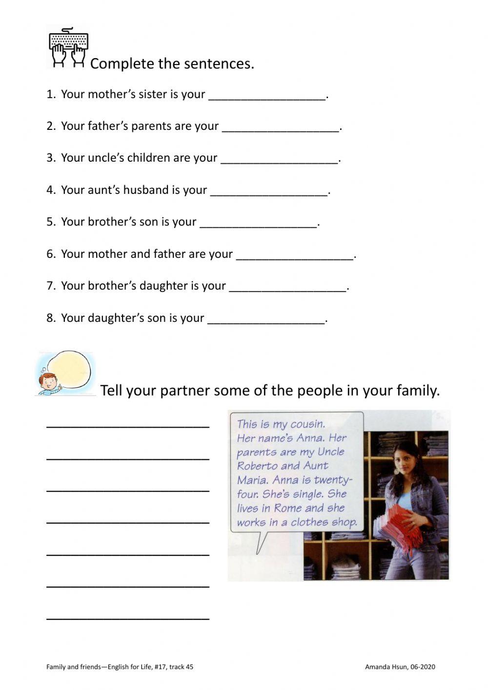 family and friend-listen and learn