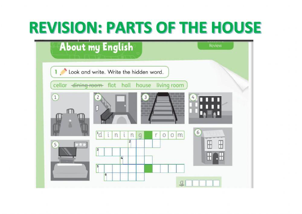 CROSSWORD PARTS HOUSE KIDS 2 AB 17 online exercise for Live Worksheets
