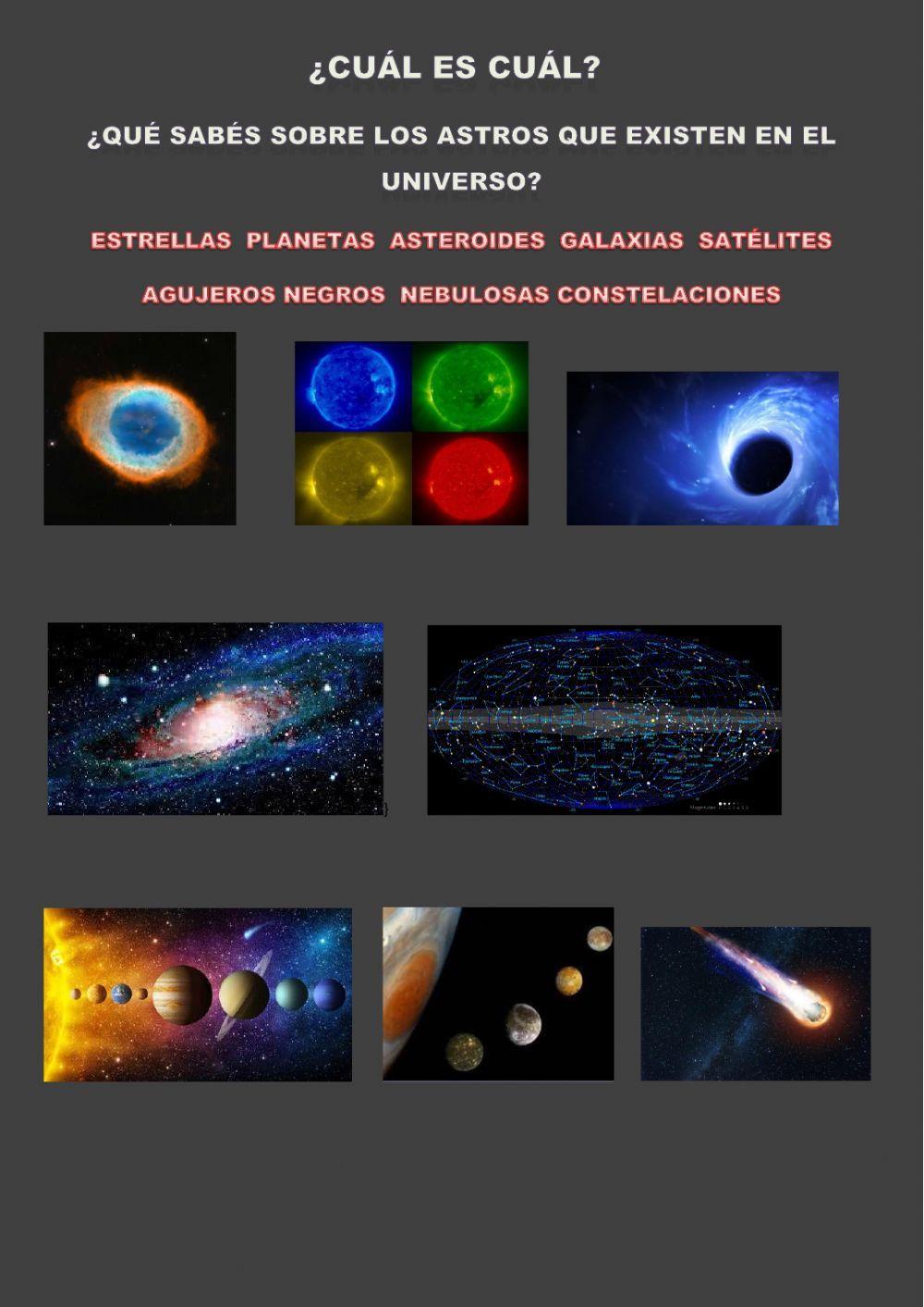 Los astros del universo