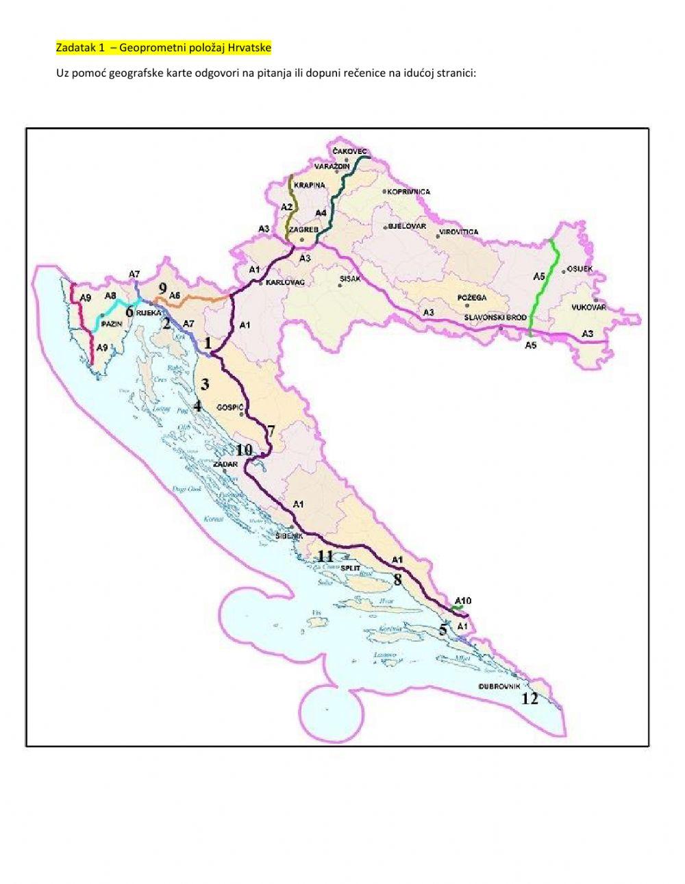 Geoprometni položaj Hrvatske