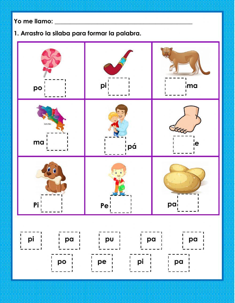 Familia de sílabas pa