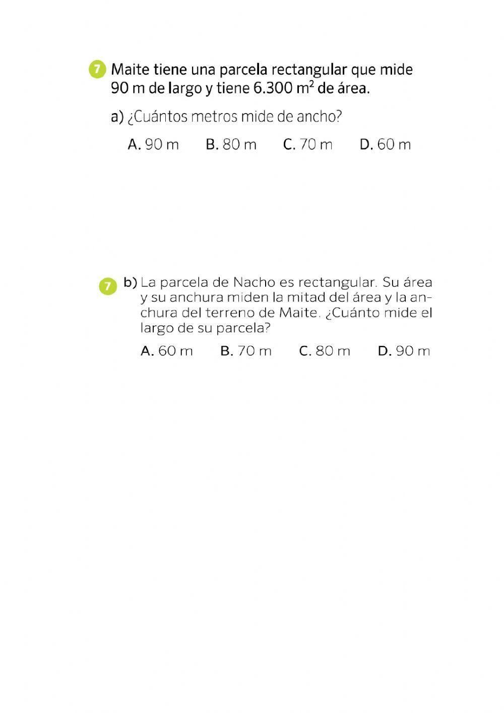 Problemas áreas polígonos